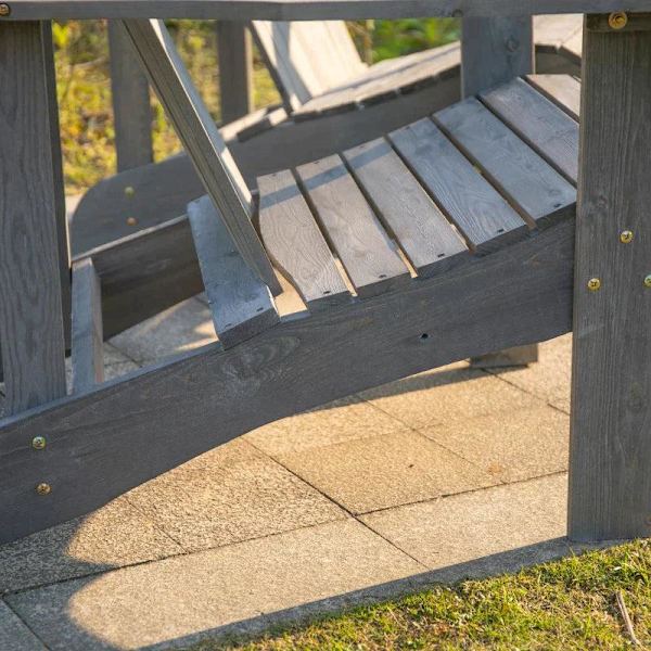 Rootz Adirondack stolesæt - Havestolebord - Havestol - Havemøbler - Træ - Grå - 178 x 87 x 92 cm