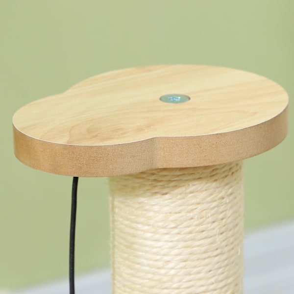 Rootz Cat Scratching Post - Sisal Scratch Tower - Play Ball Track - Underholdende 4 -i -1 design - 32 cm x 32 cm x 49 cm