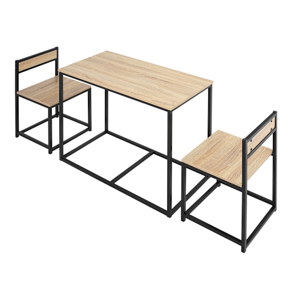 Rootz matbordsset - Kompakta matstolar set - Styliga bruna köksmöbler - rymdbesparande design - 90 cm x 47 cm x 76 cm