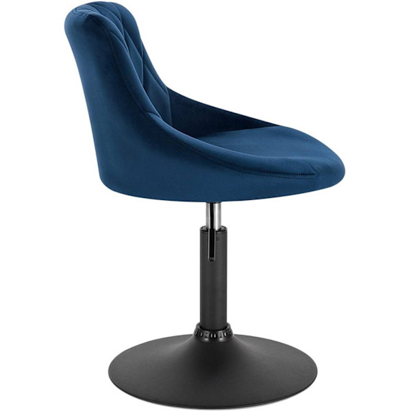 Rootz sammets- och metallbarstol - Justerbar bänkstol - Vridbar barstol - Förbättrad komfort - Mångsidig design - Robust konstruktion - 66cm-82cm x 47