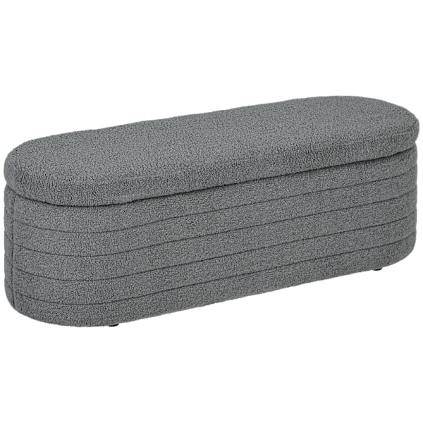 Rootz Vadderad sängbänk - Förvaring Ottoman - Fönstersäte - 100 % polyester - Eucalyptus träram - 116cm x 41cm x 40,5cm
