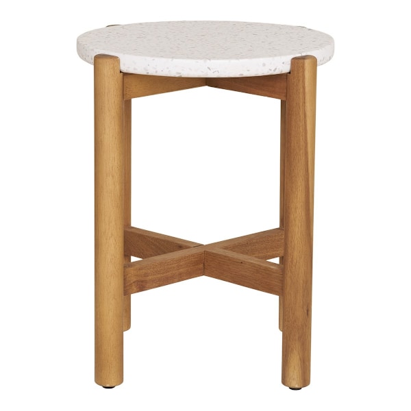 Rootz Terracina -pöytä - Acacia Wood Table - Pyöreä oleskelupöytä - Kestävä ja helppo puhdistaa - ø37x46cm