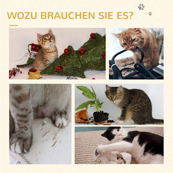 Rootz PawHut skrapstolpe Kattsäng - Kattsäng - Feline Play Station - Ultimate Comfort - Högsäkerhetsvägg - Slitstark juteskrapstolpe - 40cm x 40cm x 4