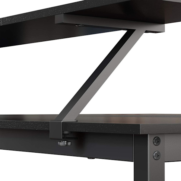 Rootz Corner Desk - L-muotoinen tietokonepöytä liikkuvalla näyttöliittimellä - Pöydät - Kotitoimisto, Pelit - Musta