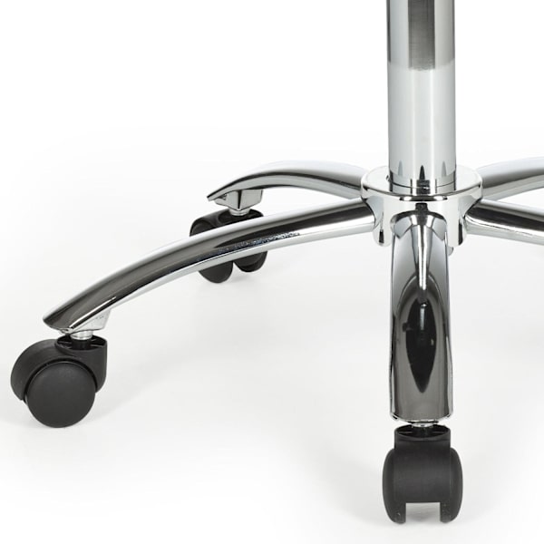 Rootz pall design arbetspall tyg överdrag vit ottoman med hjul Rullpall klädd utan ryggstöd XL