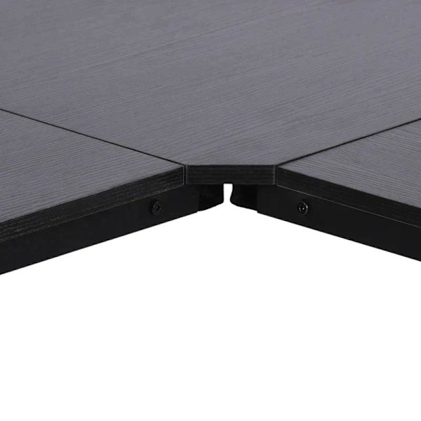 Rootz Skrivbord - Kontorsskrivbord - Spelbord - L Shape Skrivbord - Svart - 150 x 150 x 76 cm