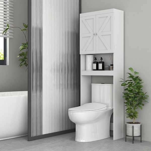 Rootz Toalettskåp - Badrumsförvaring - Hyllenhet - Space Saving Design - 58,5L x 23B x 170H cm