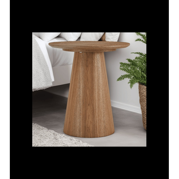 Rootz soffbord - Modernt soffbord - Runt bord - Snygg design - Förbättrad stabilitet - Hållbar konstruktion - 45cm x 45cm x 50cm