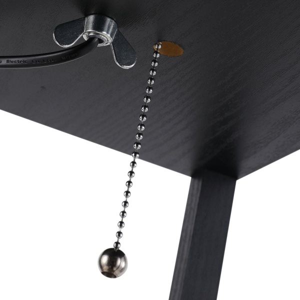 Rootz gulvlampe - sort - konstrueret træ, stof - 10,23 cm x 10,23 cm x 62,99 cm