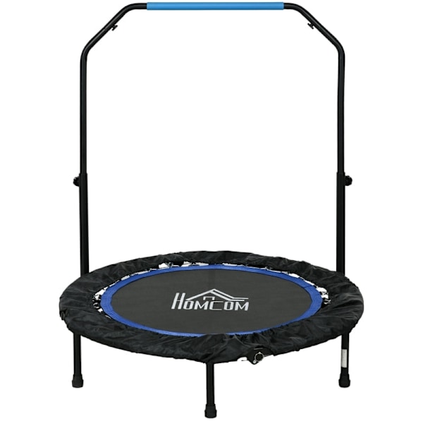Rootz Fitness studsmatta - Exercise Rebounder - Ministudsmatta - Stålram - 102cm x 99-123cm - Svart+Blå