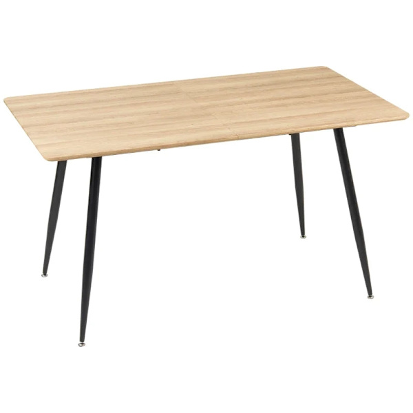 Rootz Scandi Design Spisebord - Køkkenbord - Til 4 personer - Trælook - Naturlig + Sort - 140 cm x 80 cm x 76 cm