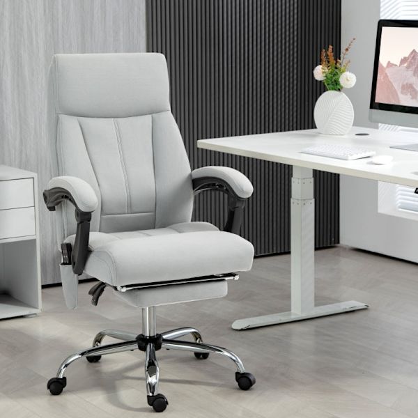 Rootz Massage Kontorsstol - Chefsstol - Datorbordsstol - Vibrerande massage - Svankvärme - Ergonomisk design - 65cm x 74cm x 119cm