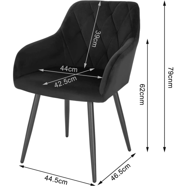 Rootz Velvet spisestuestolesæt - Elegante stole - Komfortable si