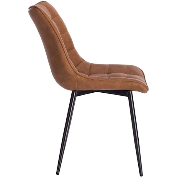 Rootz Set med 4 matstolar - Köksstolar - Kontorssittplatser - Imiterat läder - Ergonomisk design - Hållbar och bekväm - Anti-halk - 46 x 40,5 cm Sitss