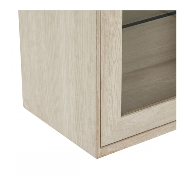 Rootz-seinäkaappi - Säilytyskaappi - Vitriinikaappi - Tyylikäs valkoöljypinta - Kestävä massiivitammea - Runsaasti säilytystilaa - 42cm x 212cm x 79cm