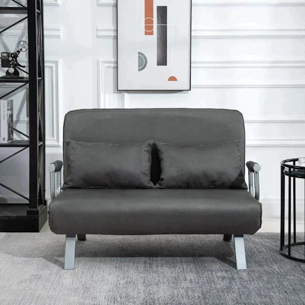 Rootz Sovesofa - Dobbeltsofa - Lænestolsseng - Gæsteseng - Sammenklappelig seng - Grå - 105 x 80 x 78 cm