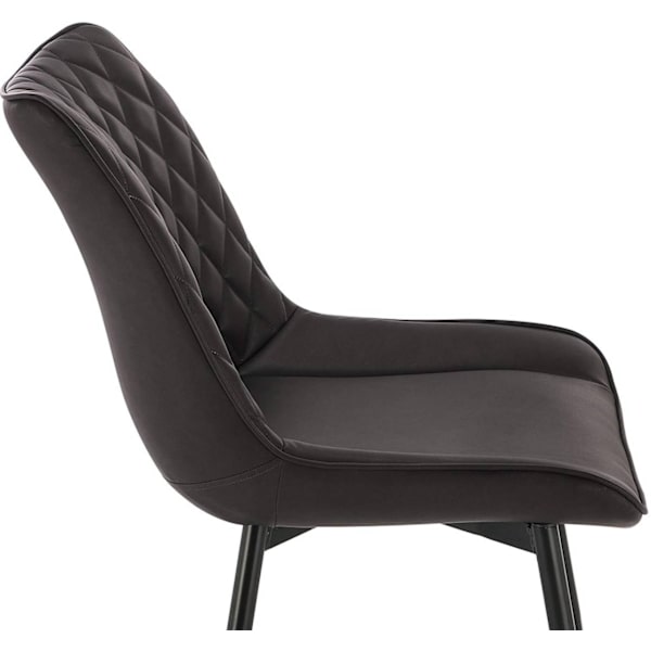 Rootz Set med 4 matstolar - Köksstolar - Moderna sittplatser - Slitstark, bekväm, lätt att rengöra - konstläder - 46 cm x 40,5 cm x 85,5 cm