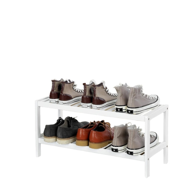 Rootz Bamboo Shoe Shelf - Shoe Organizer - Storage Rack - Ideel til sneakers & Boots - 70 cm x 26 cm x 33 cm
