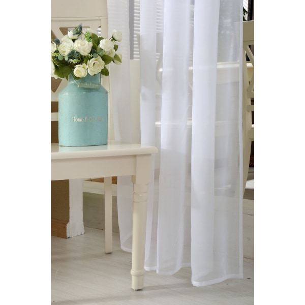 Rootz Voile Gardiner - Draperier - Fönsterbeklädnader - Skivor - Paneler - Persienner - Vita - 140x245 cm