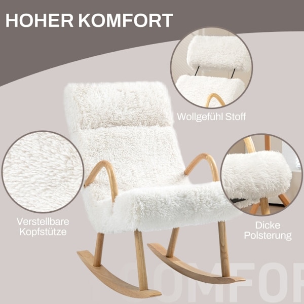 Rootz gyngestol - afslappende lænestol - gyngestol - Hyggeligt tilbagetog - 58cm x 114cm x 109cm