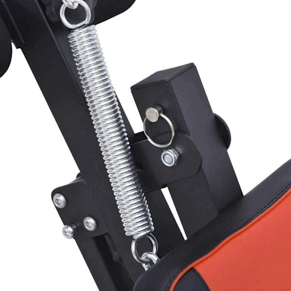 Rootz Sit Up Bench - Sit-up & Dumbbell Bench - Träningsbänk - Röd/Svart - 166 x 53 x 52-60 cm