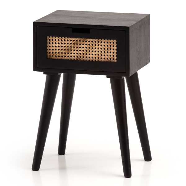 Rootz Modern Sängbord - Nattduksbord - Lådskåp - Wienerfläta - Handgjord - Naturligt trä ådring - 40cm x 60cm x 30cm