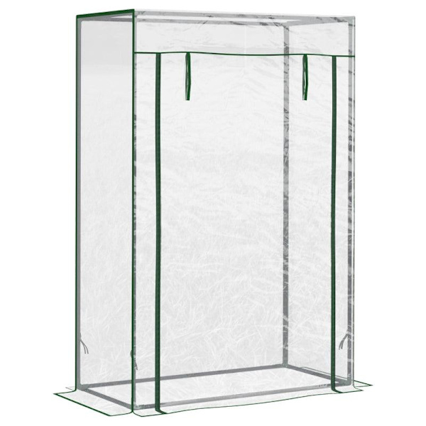 Rootz-kasvihuone - Tomaattitalo - Kylmäkehys rullaovella - Takapiha - Parveke - Puutarha - Teräs - Muovi - Läpinäkyvä - 100 x 50 x 150 cm