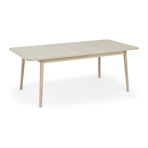 Rootz-ruokapöytä - Laajentuva pöytä - Jatkettava pöytä - Massiivitammea ja metallia - Tyylikäs viimeistely - Kestävä - Helppo huoltaa - 100cm x 200-30