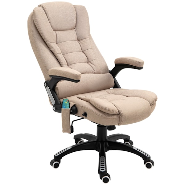 Rootz Massagestol med värmefunktion - Ergonomisk skrivbordsstol - Höjd justerbar - främjar blodcirkulation - 68L x 72W x 110-120H CM - Brun
