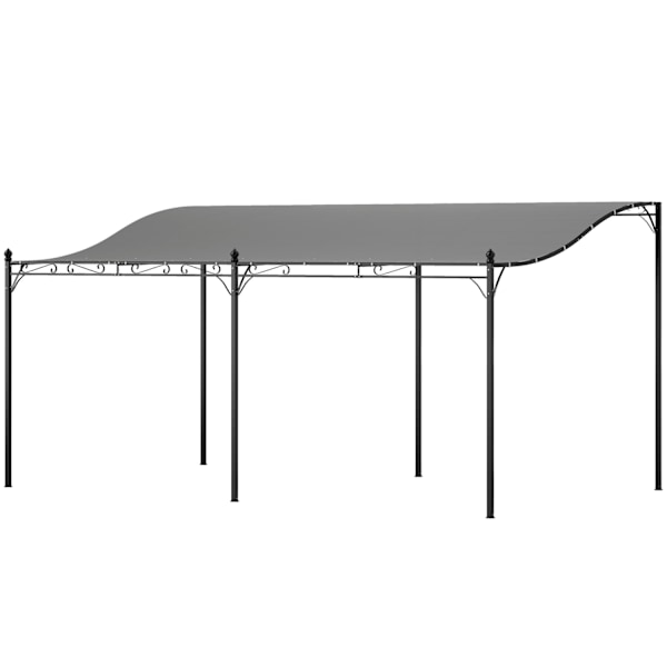 ROOTZ 3X5M PERGOLA - Have baldakin - Udendørs paviljong - Vandtæt tarpaulin - Metalramme - 491 cm x 298 cm x 200/253 cm - Stabilitet og elegance