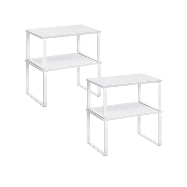 Rootz 4-vånings tårtställ - Cupcakeställ - Metallträmaterial - Enkel montering - Platssparande - Mångsidig användning - 19,5 cm x 29,7 cm x 15,8 cm -