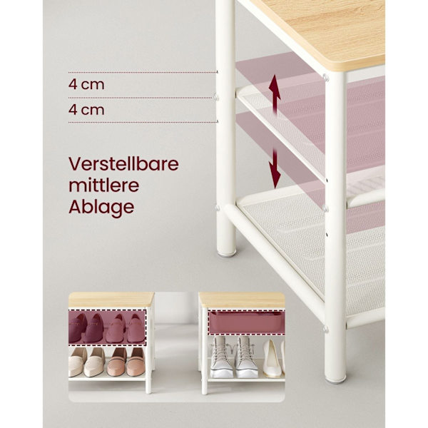 Rootz Eg Hvid garderobe - Skab Organizer - Opbevaringsskab - Spånplade og stål - 35cm x 98cm x 180cm - Heavy-Duty - Nem montering - Rummelig opbevarin