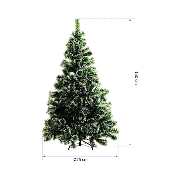 Rootzin keinotekoinen joulukuusi - Vihreä - Lemmikki, metalli - 29,52 cm x 29,52 cm x 59,05 cm