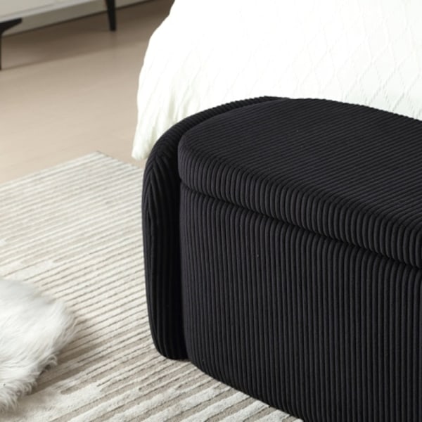 Rootz Modern Storage Taburet - Ottoman - Fløjlsbænk - Generøs opbevaring - 112L x 41W x 42H cm