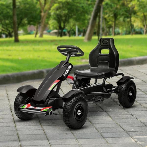 Rootz børnegokart - Justerbart sæde - Håndbremse - Gokart og pedalkøretøjer - Plastik - Metal - Sort - 121 x 58 x 61 cm