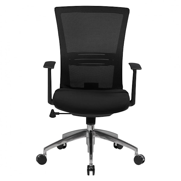 Rootz Ergonomic Office Stol - Mesh-ryggstöd - Justerbara armstöd - Aluminiumbas - Svart - Synkronmekanism - Svankstöd - Justerbar i höjdled - Dubbel b