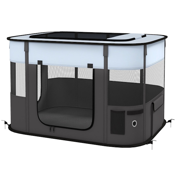 Rootz Foldbart Pet Play Run - Puppy Playpen - Kitten kabinet - Ventileret - 94x74x60cm - bærbar med opbevaringspose til indendørs/udendørs brug