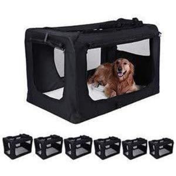 Rootz Transport Box - Hunde Box - Transport Taske - Foldbar Cat Box - Sort