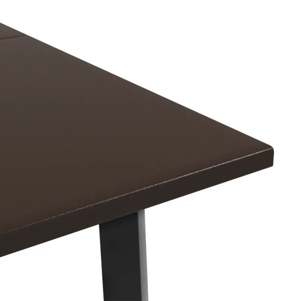 Rootz udendørs spisebord - Paraplyhul - Haveborde - Metalstel - Stål - Brun - Sort - 100L x 100W x 72H cm