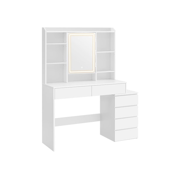 Rootz Sminkbord med LED-lampor - Sminkbord - Sminkbord - Modernt - Molnvitt - 120cm x 60cm x 75cm