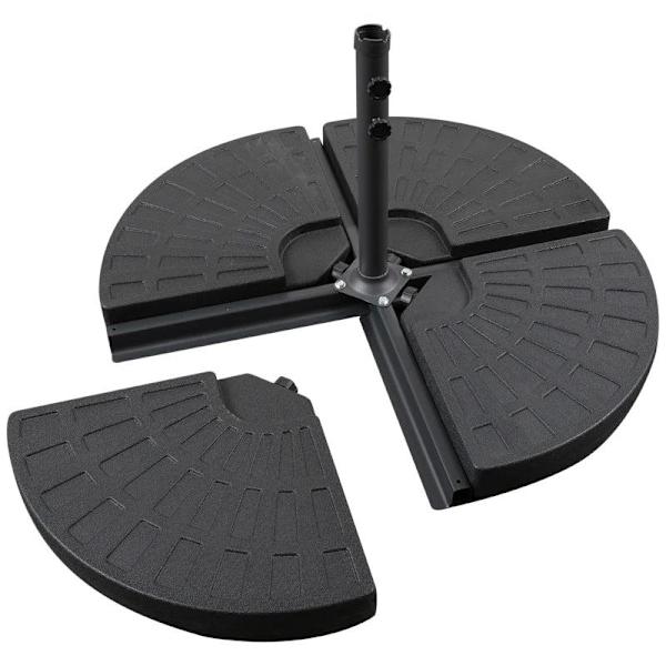 Rootz Paraply Stand - Paraply Base - Paraply Weight Base - Transportabel Paraply Base - 48 cm x 48 cm x 8 cm