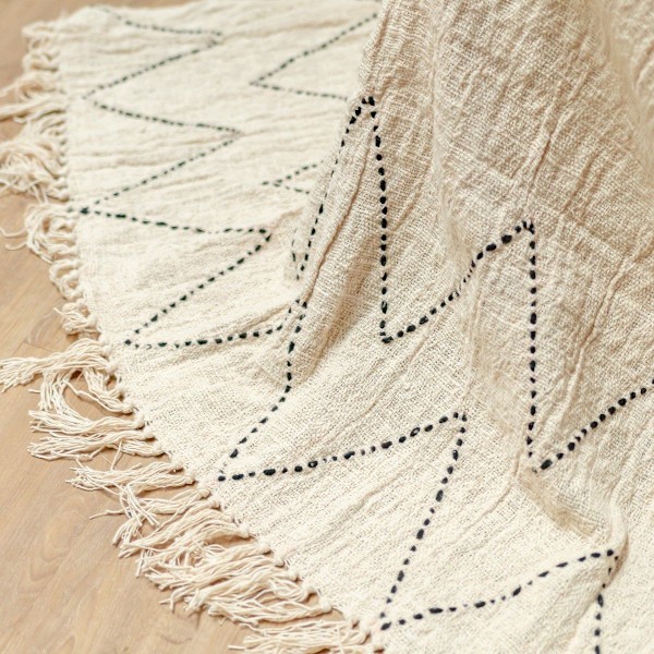 Rootz bomullsfilt | Överkast | Sängöverdrag | Sofffilt 140x200 cm LINGGAH Handvävd från Cotton