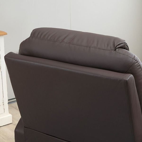 Rootz Electric Riser TV-stol - Massagefåtölj - Ståstöd - Brunt konstläder - 88cm x 99cm x 106cm