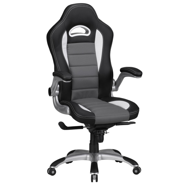 Rootz Ergonomic Office Chair - Snurrstol - Exekutivstol - Gastrycksfjäder - Justerbara armstöd - Anti-Shock Funktion - Konstläder - 120-126cm x 50-56c