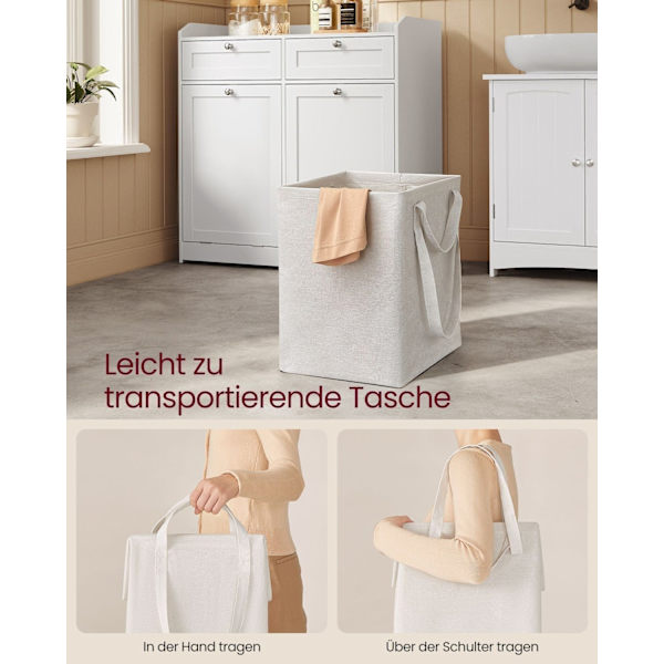 Rootz badeværelsesskab med vasketøjskurve - Organizerskab - Opbevaringsskuffesystem - MDF - Polyesterstof - 40 cm x 78,9 cm x 80,2 cm