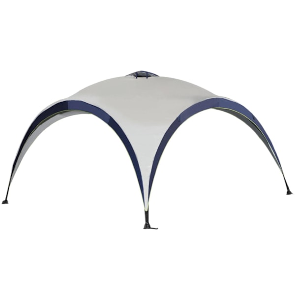 Nancy's Ramsey Partytent - Tuinpaviljoen - Paviljoen - Zonwering - Weerbestendig - Polyester - Crème - Wit - Blauw 4 x 4 x 2,5 m