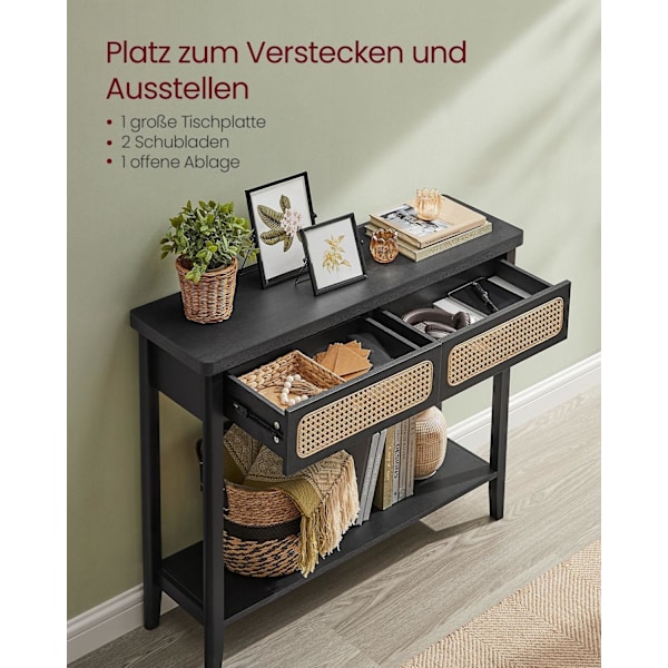 Rootz Konsolbord - Hallbord - Entrébord - MDF-spånskiva PVC - 30 cm x 100 cm x 80 cm - Perfekt för små utrymmen