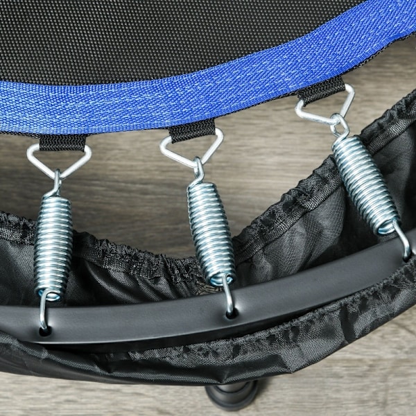 Rootz Fitness studsmatta - Exercise Rebounder - Ministudsmatta - Stålram - 102cm x 99-123cm - Svart+Blå