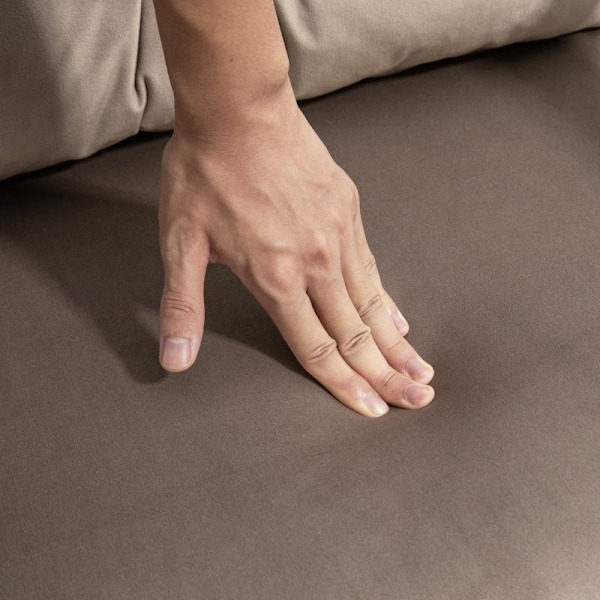 Rootz sovestol - Cabriolet sovesofa - Justerbart ryglæn - Robust stålstel - Plys polstring - Lysebrun - 63W x 73D x 81H cm