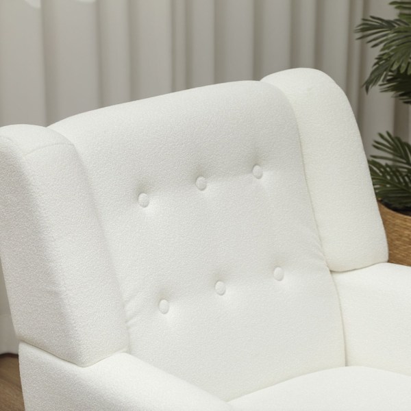 Rootz Wing -stol - lænestol - polstret lænestol - maksimal komfort - 72x75x89 cm - Hvid